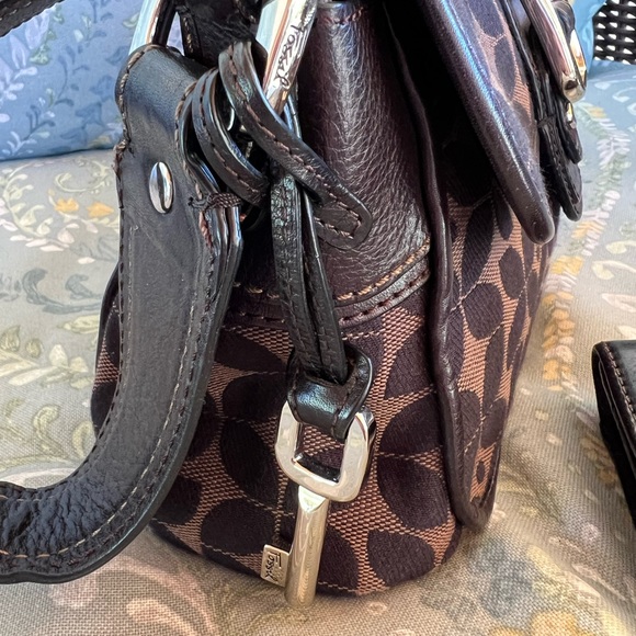 Black & Brown Fossil Purse with matching Wallet - Picture 12 of 16